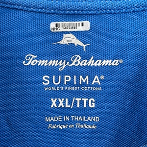 【Tommy Bahama】ビッグサイズ ポロシャツ 2XL 企業系 刺繍ロゴ カジキマグロ トミーバハマ US古着 アメリカ古着