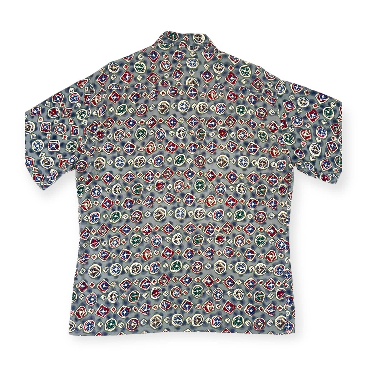 pierre cardin ピエールカルダン 総柄 半袖 レーヨンシャツ Mメンズ