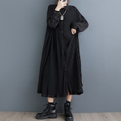 ドローストリング プリーツ ワンピース 00010