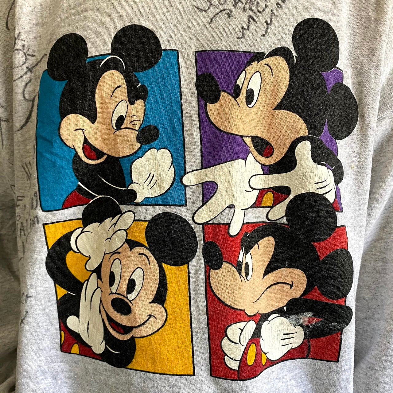 80~90年代 DISNEY CHARACTER FASHIONS MICKEY MOUSE ミッキーマウス キャラクタープリントTシャツ USA製 メンズXXL ヴィンテージ /eaa328669