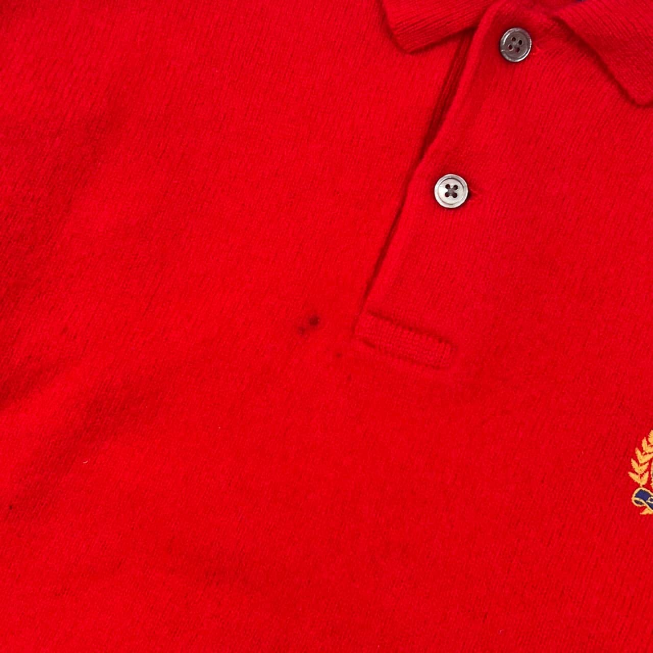 Polo by Ralph Lauren ラルフローレン 長袖 ウール ポロニット L/レッド メンズ