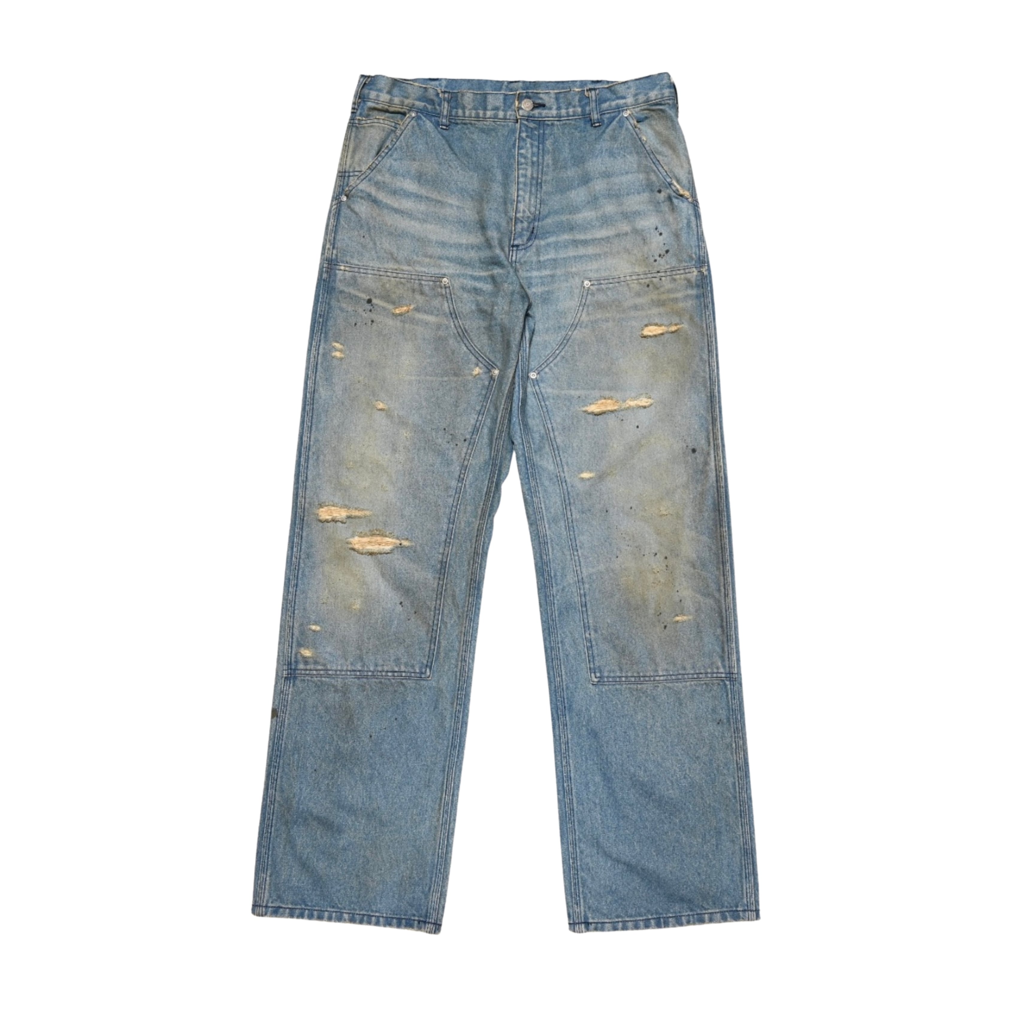 MH048 Damaged Work Pants / WHITE | MIYAGIHIDETAKA