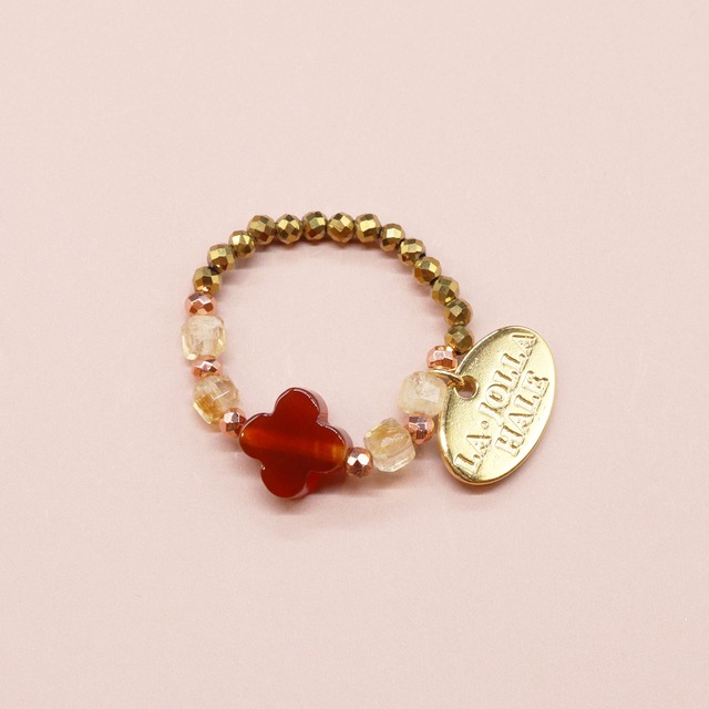【Like a Honey Candy】シトリン×カイヤナイト×カオリン×バロックパール ブレスレット