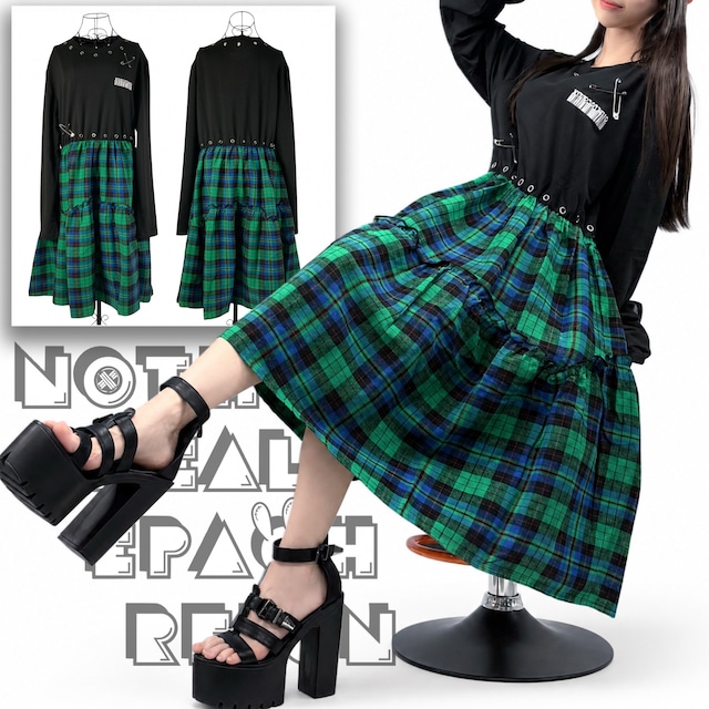 《BASEランキング1位記念祭》秋服先取り‼︎ウエスト切り替えゆるふわロングワンピース【ポケット×取り外し可能安全ピン付き】