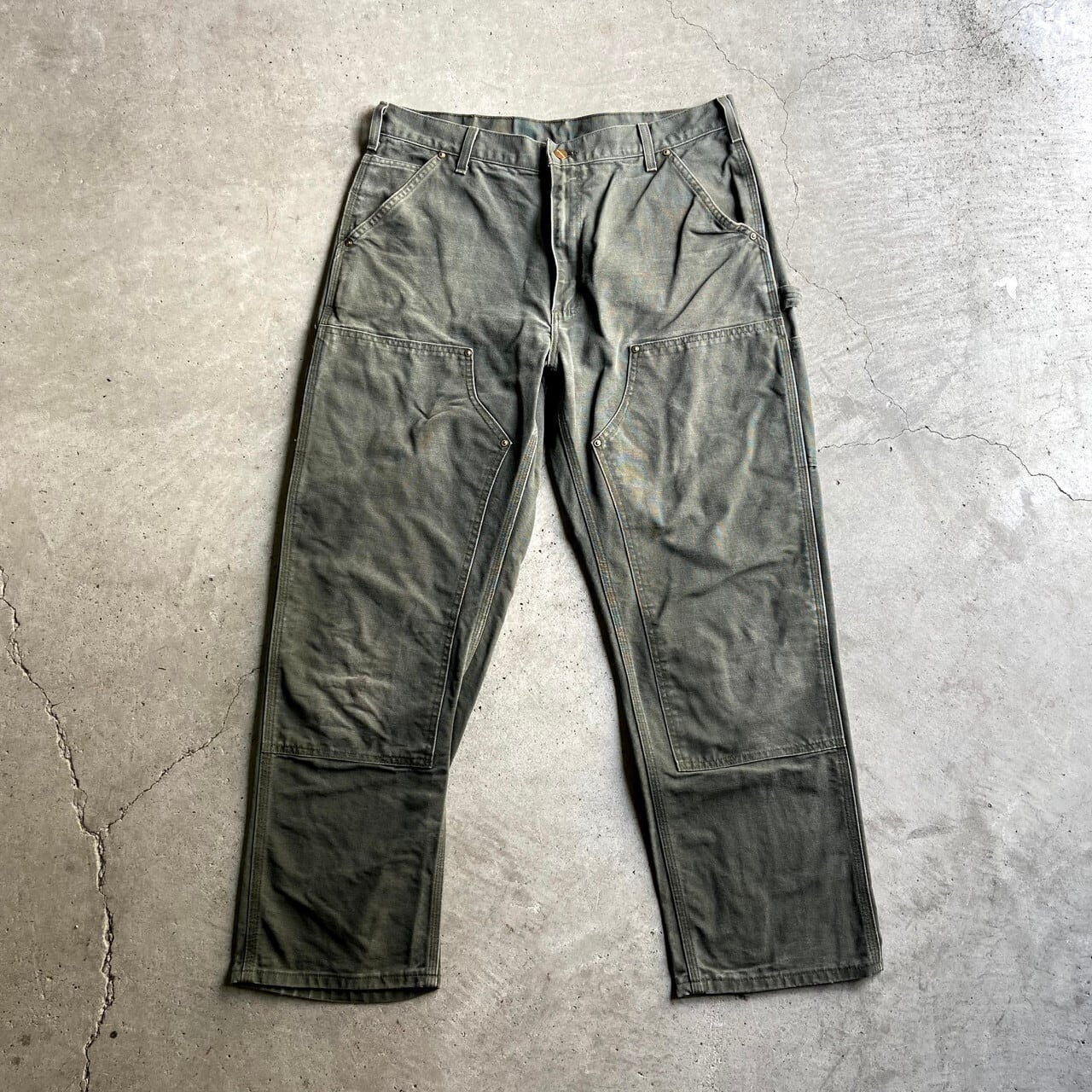 90年代 USA製 Carhartt カーハート ダック地 ダブルニー ワークパンツ 