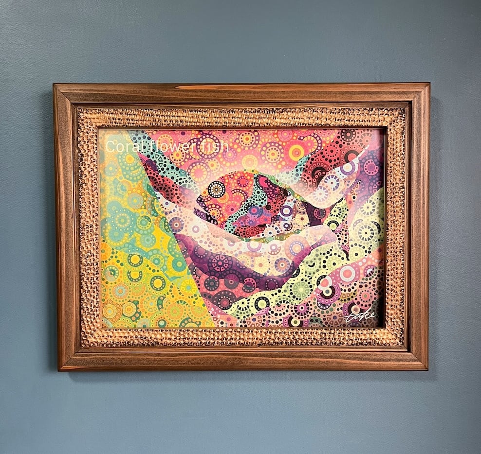 A-261【CORAL FLOWER FISH】 デザインアート