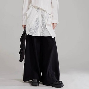 ストレートレッグドレープウエストパンツ A0243