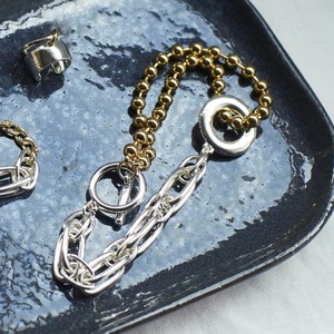 Nothing And Others【ﾅｯｼﾝｸﾞｱﾝﾄﾞｱｻﾞｰｽﾞ】Solid chain mix Bracelet / C42210001