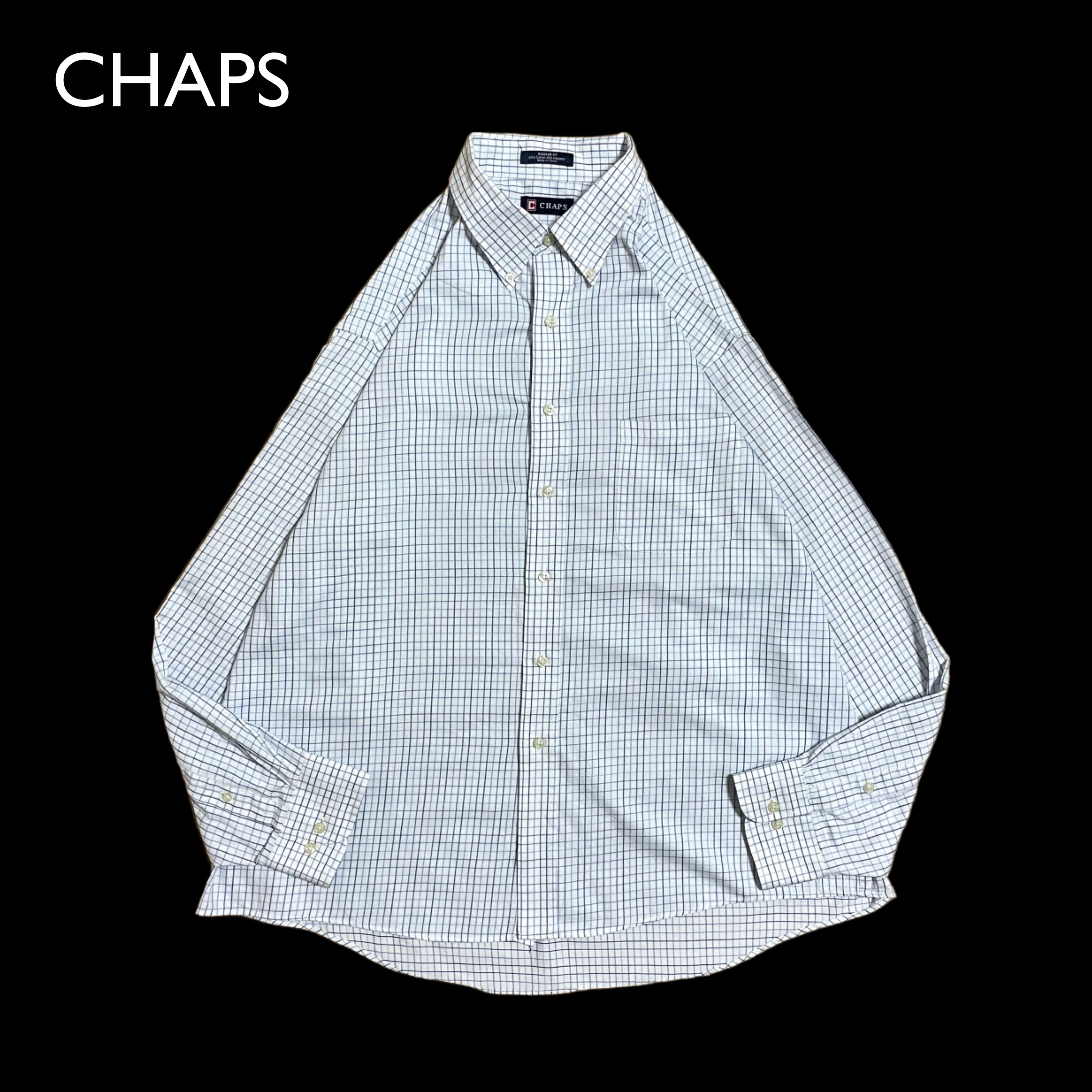 CHAPS】X-LARGE ビッグサイズ 格子柄 長袖シャツ カジュアルシャツ