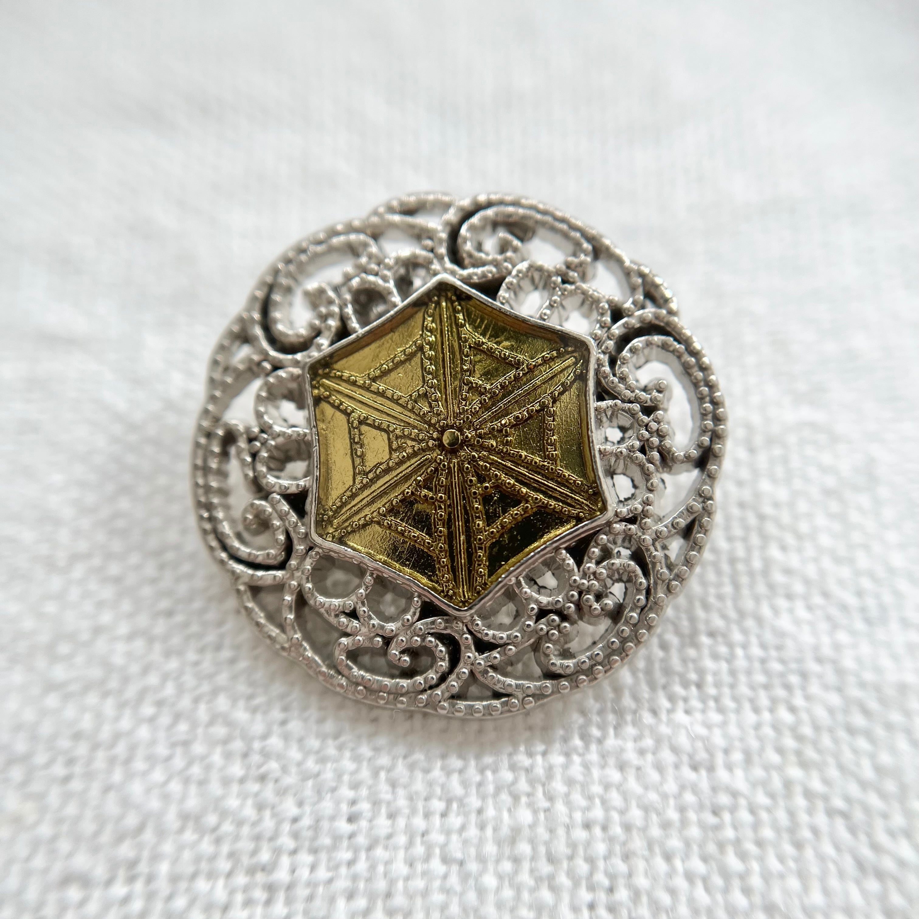 ヘキサゴンイエロー×シルバー 23㎜