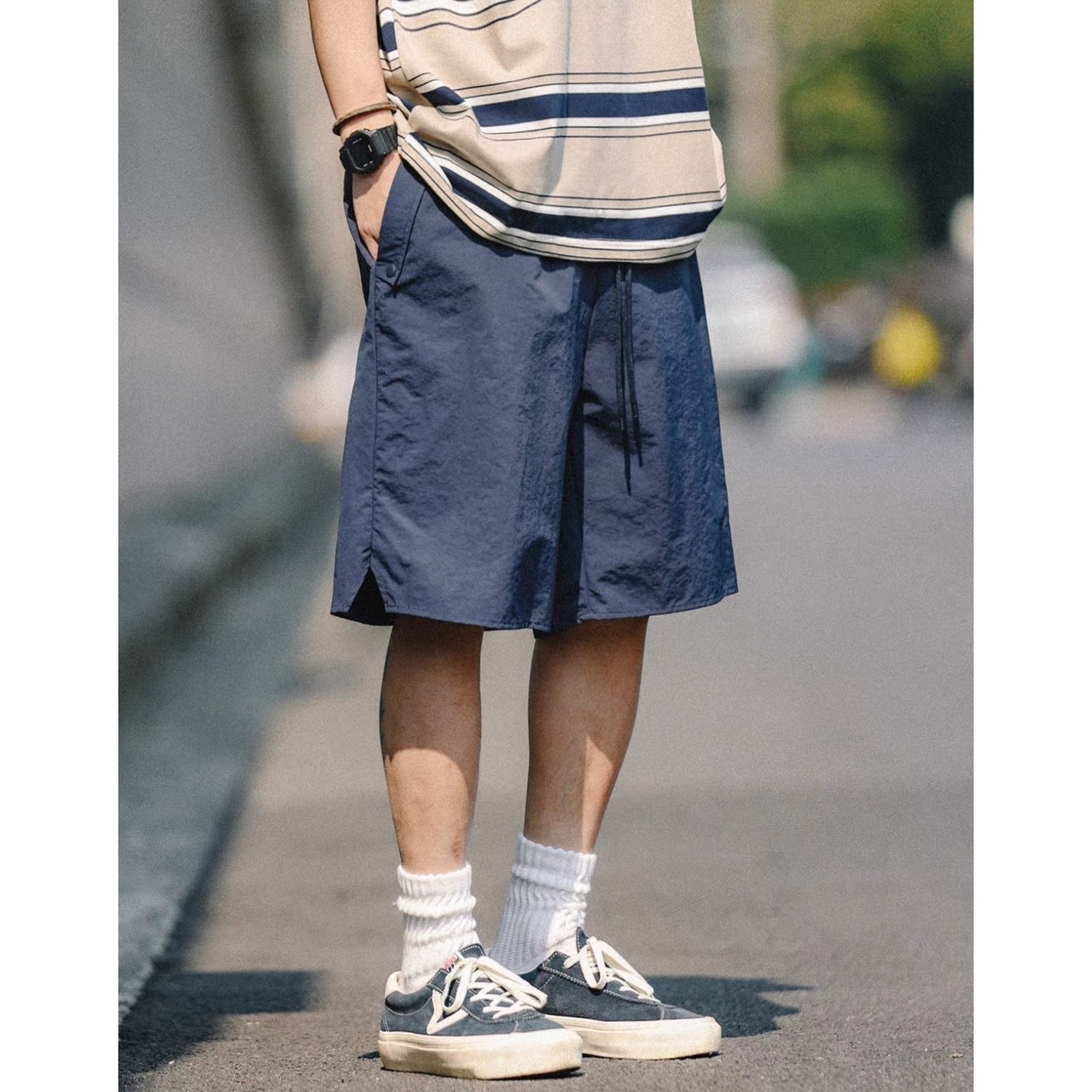 Minimal logo side slit shorts 1357 - 3