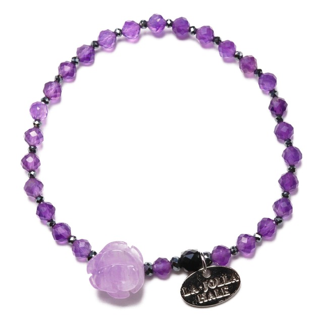 【Moon Lady Amethyst】ラベンダーアメシスト×アメシスト×オニキス ブレスレット