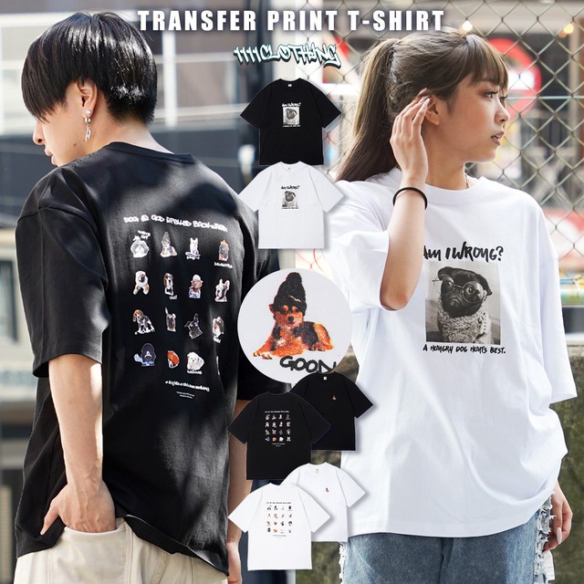＼SALE／◆転写プリントTシャツ◆bs-23104-42