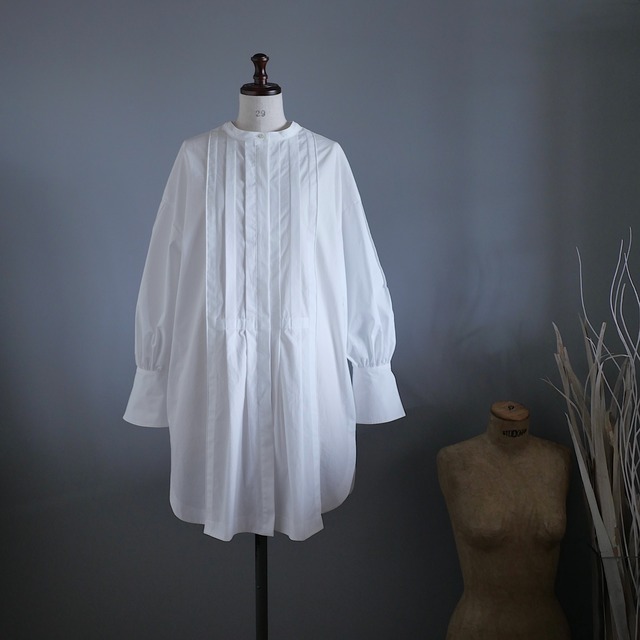 【セミオーダー受注販売】White Cotton Long Shirt