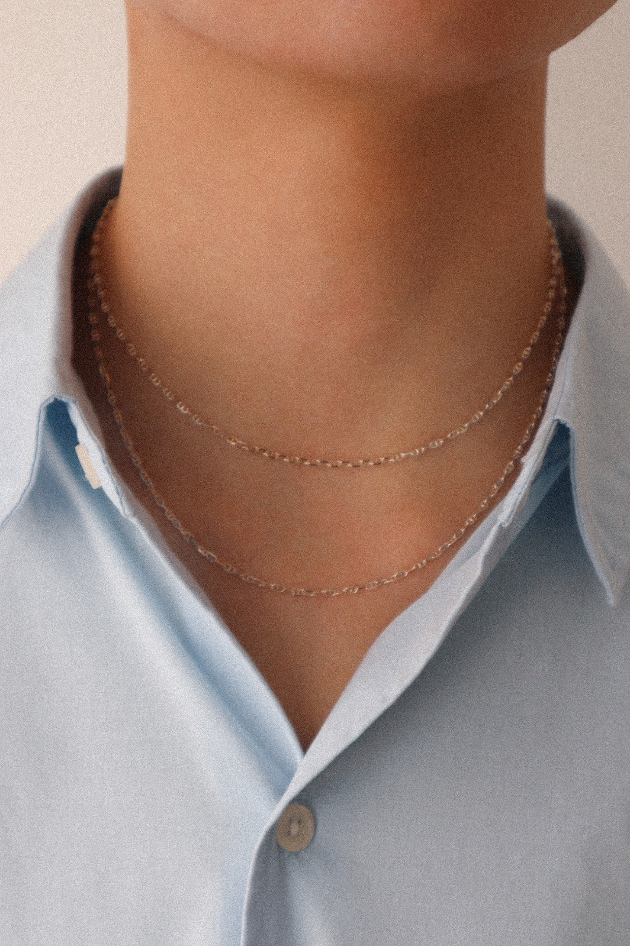 Silver925 Anchor Short Necklace “Aube Link”