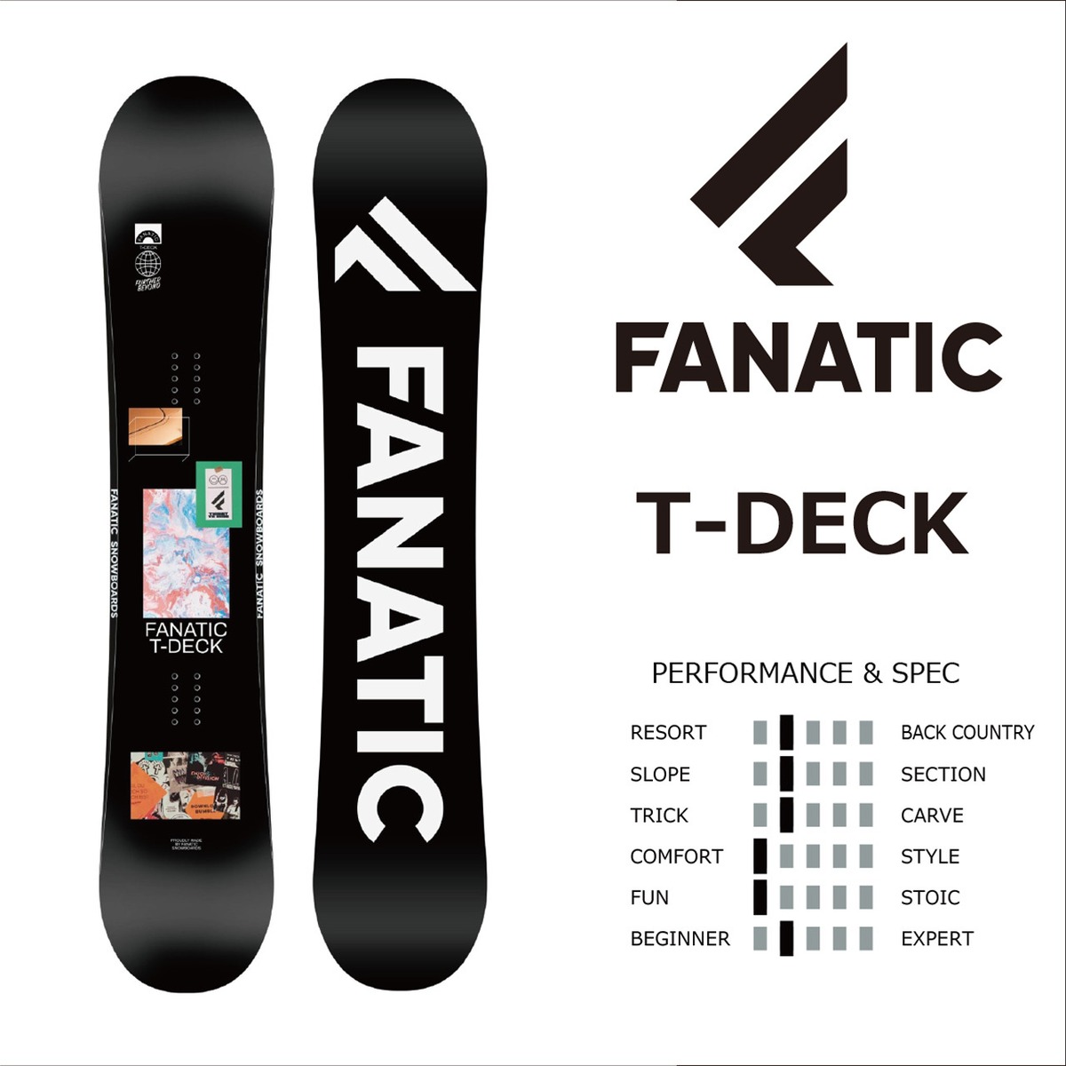 型落ち . 22-23年モデル . FANATIC .『 T-DECK 』Black  