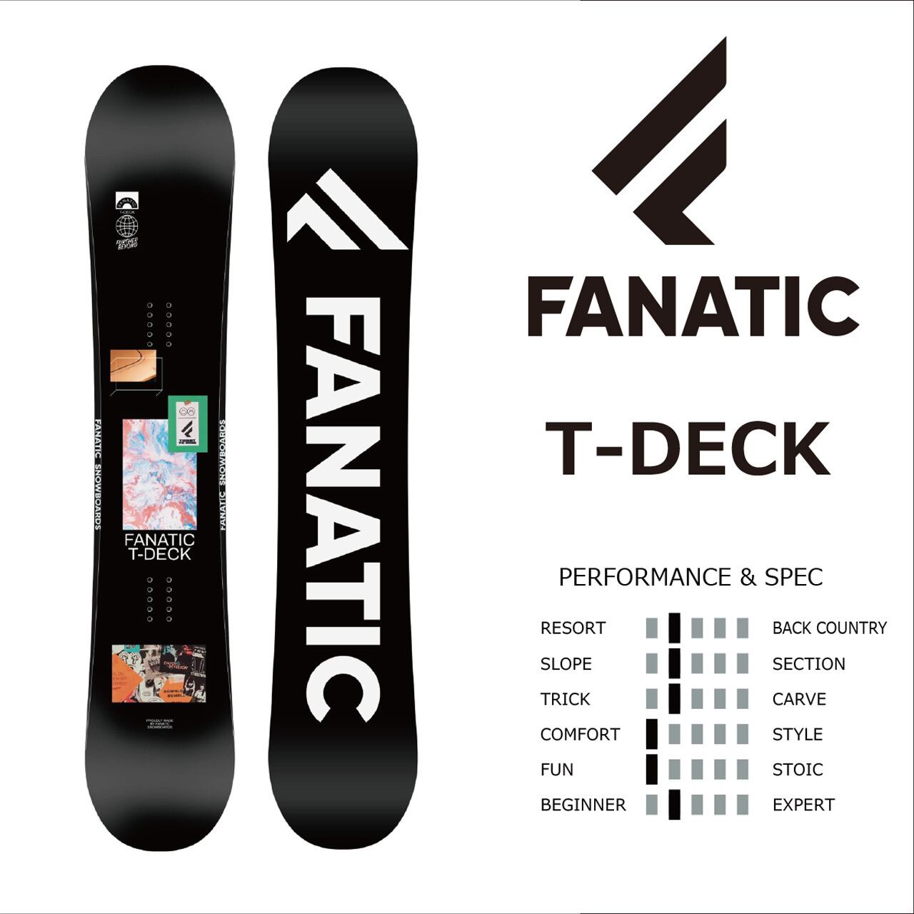 型落ち . 22-23年モデル . FANATIC .『 T-DECK 』Black  