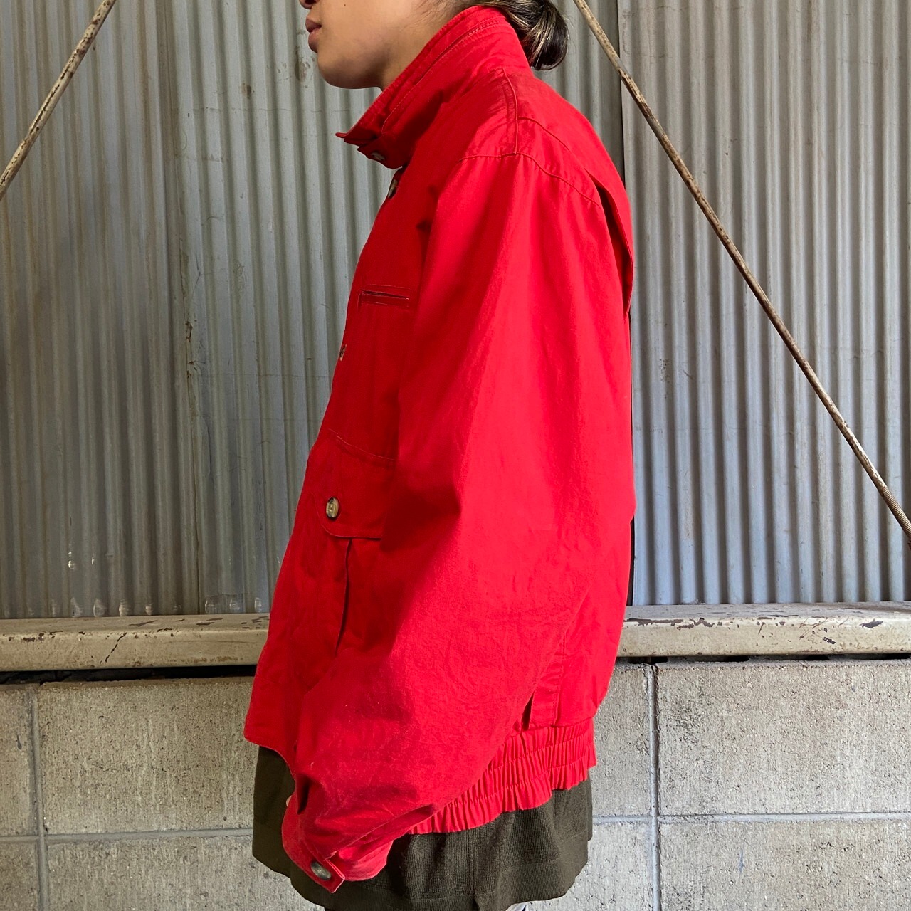 80年代 黒タグ Eddie Bauer エディーバウアー ゲームポケット コットン 