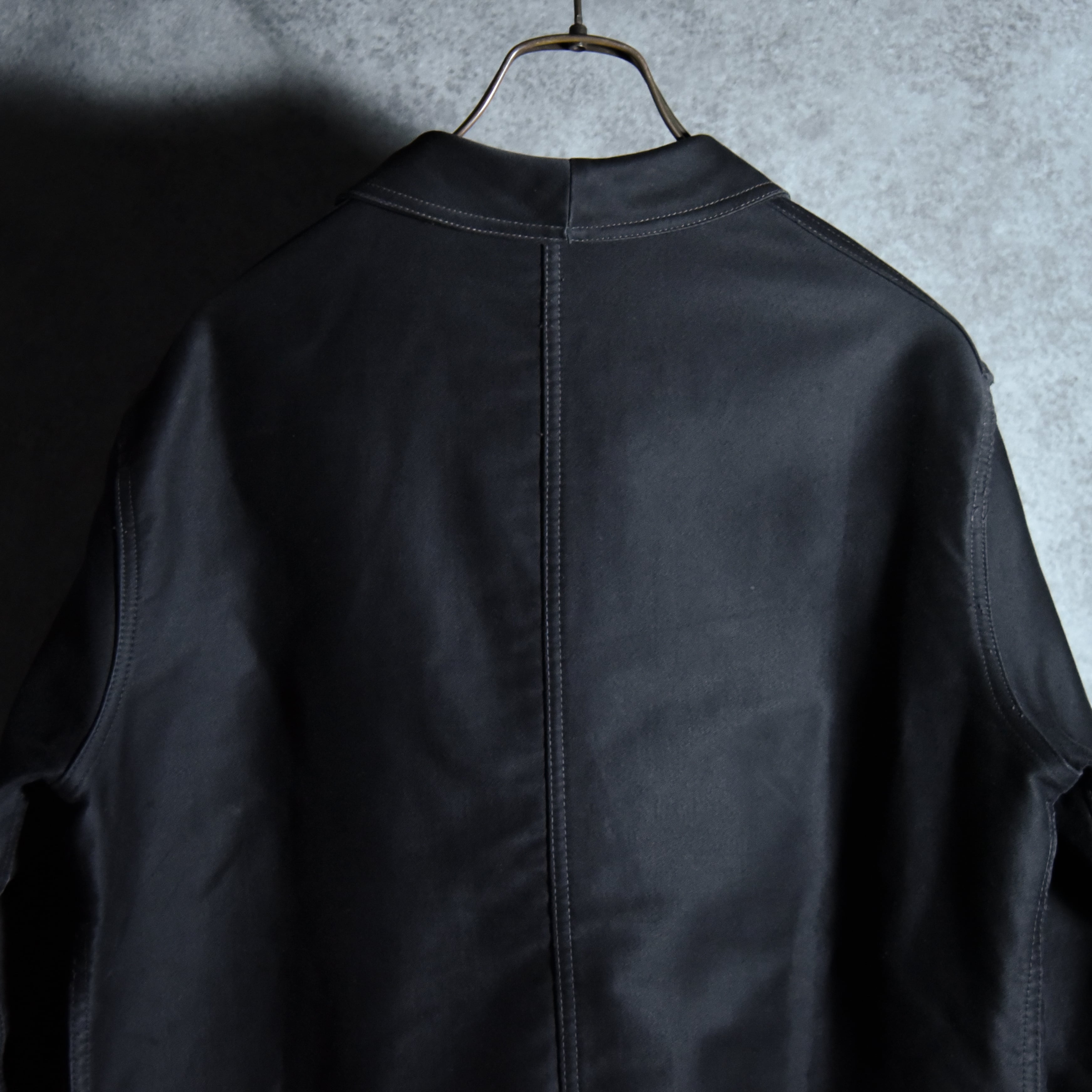 60s Le Favori Black Moleskin French Work Jacket ブラック
