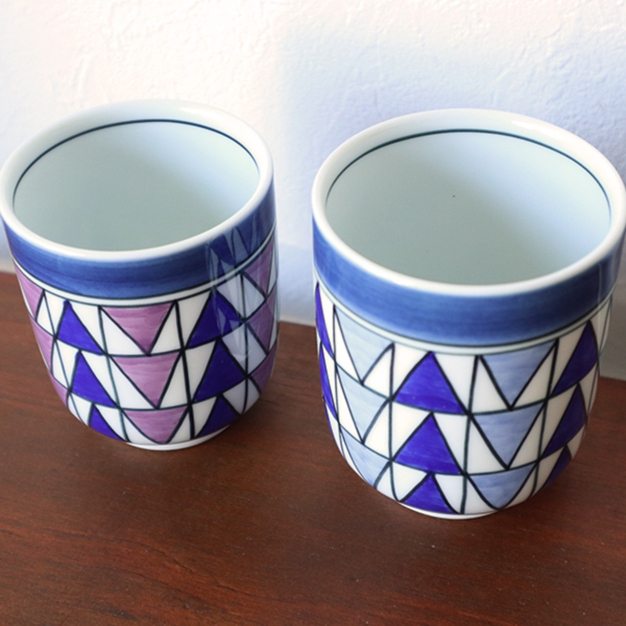 伊万里焼　コップ　幾可学（うすごす・マロン）（大・小）4-093