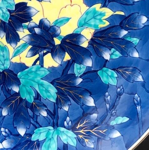 有田焼 峯山窯 飾皿 染錦濃牡丹（45㎝） | 有田焼ショップ まるとも陶磁器