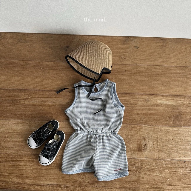 OUTLET꒰ 即納 ꒱ Waffle sleeveless overall / minirobe