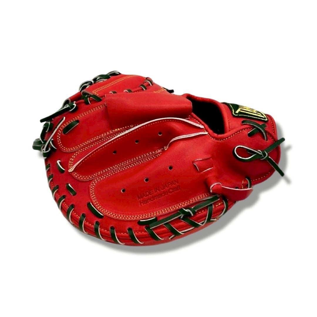 【硬式】玉澤 キャッチャーミット DELUXE TKC-TLS2DX 右投げ(本体:Rオレンジ 紐:ブラック)|タマザワ_03