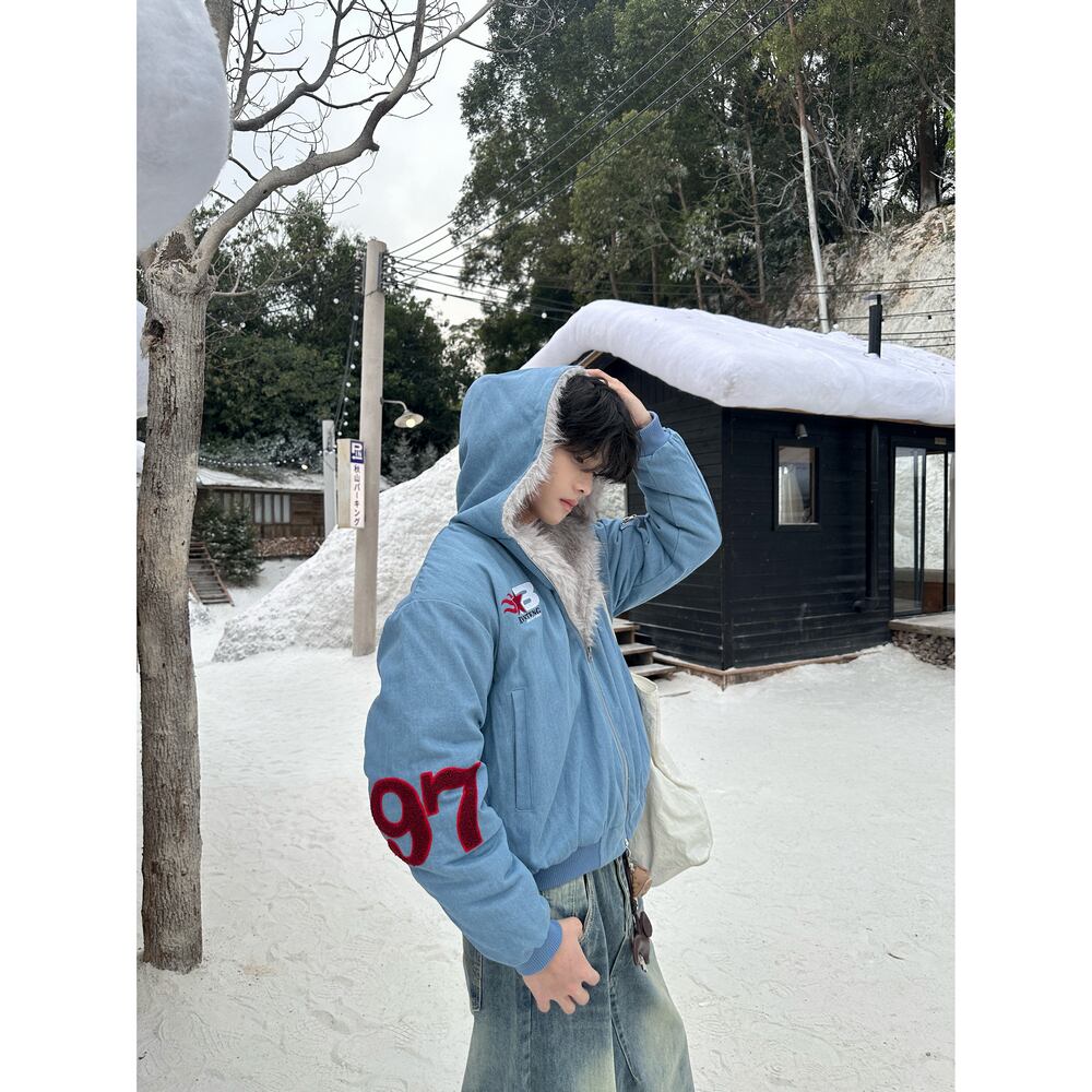 intheriseボリュームファーシャイニージャケット(中綿) 暖かさUP】97ファー中綿ジャケット T1993 | wshot