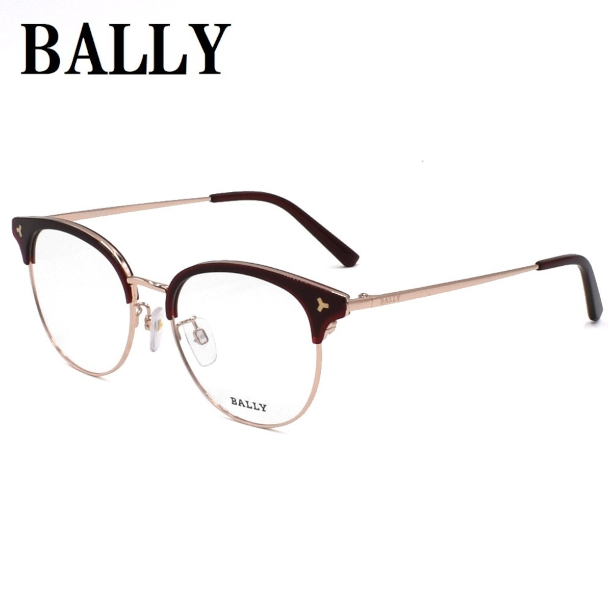 BALLY EYEWEAR GLASSES FRAME ASIAN FIT BY5049D 071 51 RED PINKGOLD バリー ...