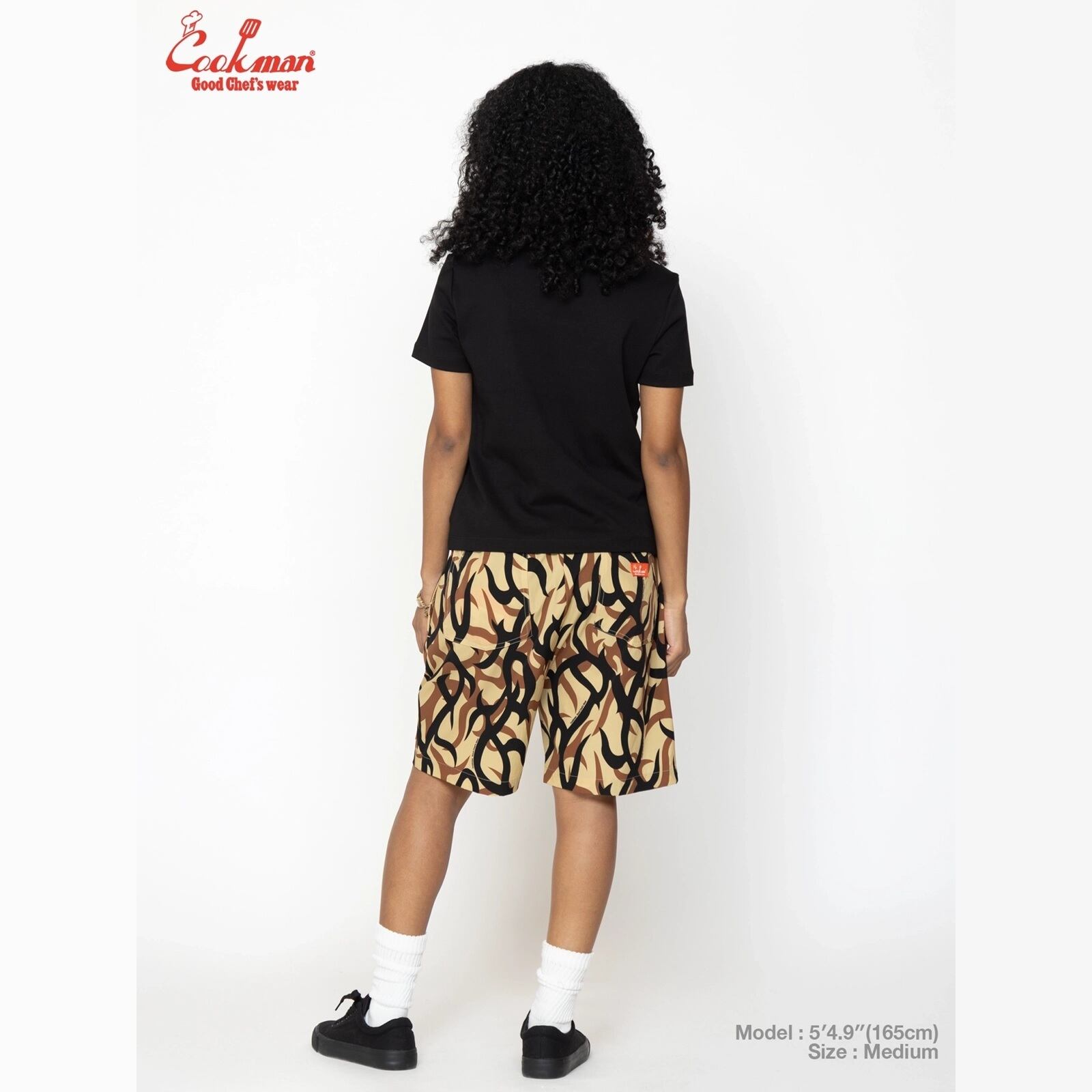 COOKMAN 】Chef Pants Short Light Tribal Camo Beige クックマン