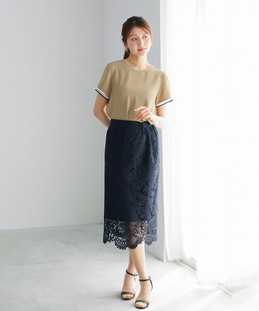 ラクして整うカセット服 】 さらさらオックス・袖口シアーブラウス