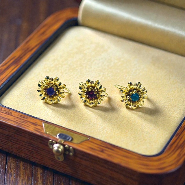 宝石付き菊の花の指輪 |  ヴィンテージフラワージュエリー