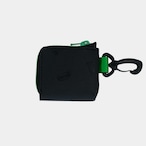 vibram micro case (black×clear) with green glowing zip