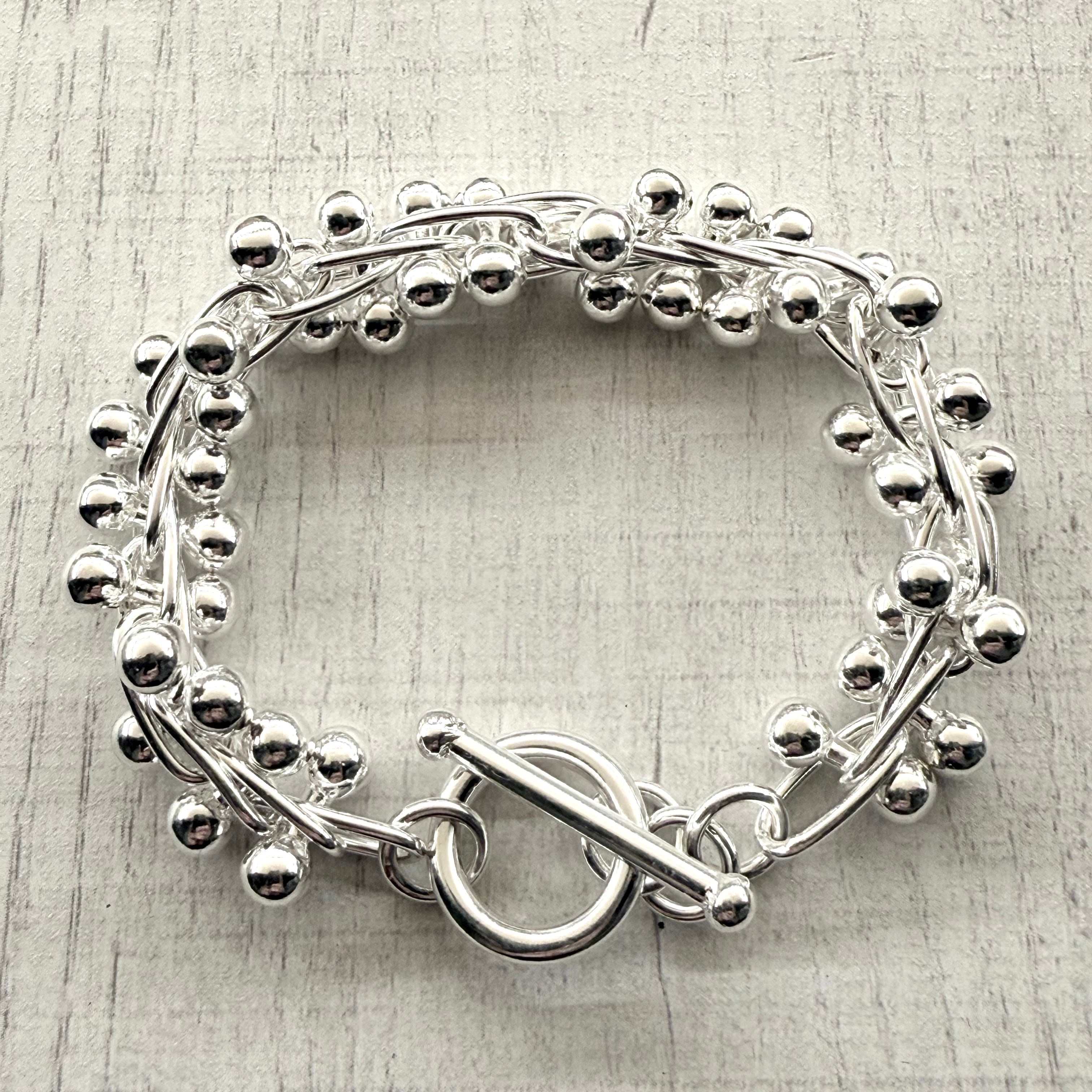 SILVER925 FOOP DESIGN MANTEL BRACELET/シルバー/ブレスレット