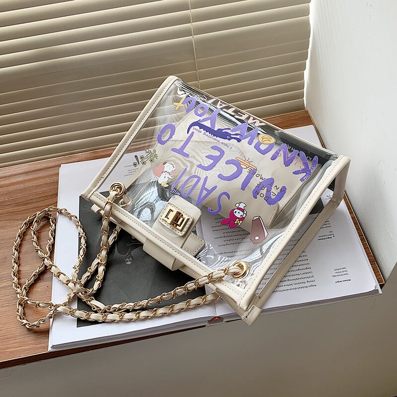 サマーチェーン スタイル 夏物 スクウェア メッセンジャーバッグ 手作りハンドバック53098894691