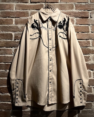 【Caka act3】“Scully” Musician Embroidery Vintage Western Shirt