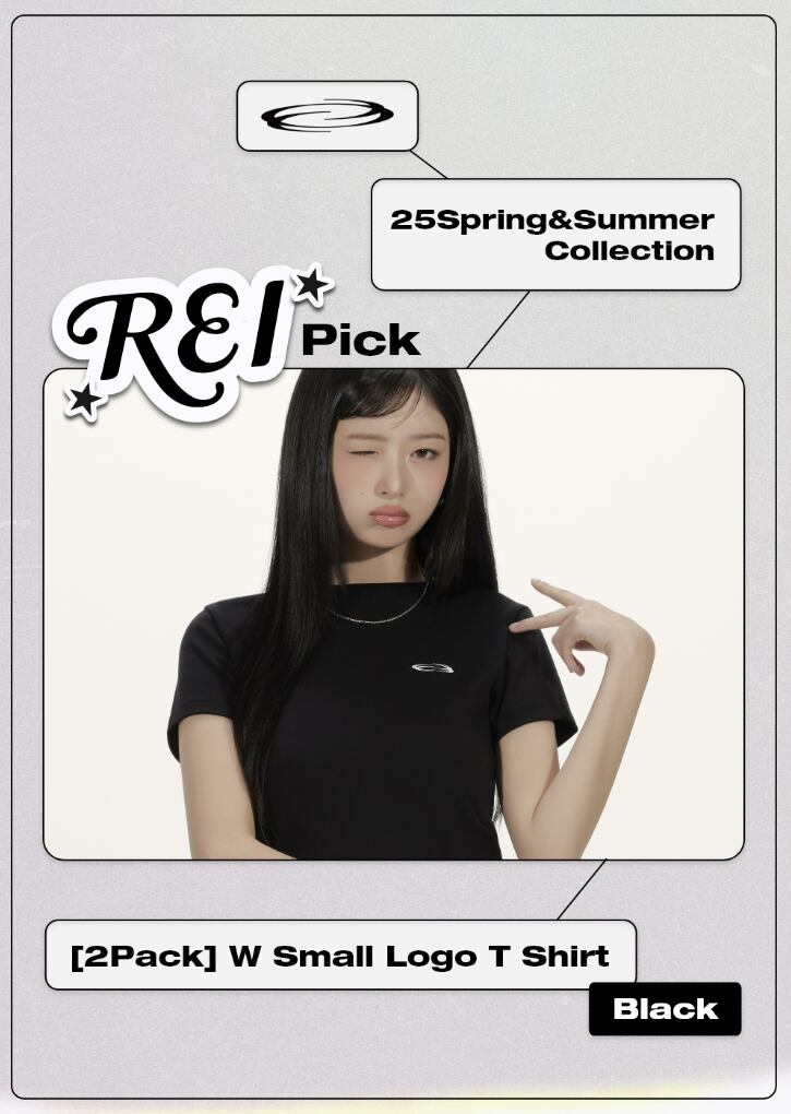 【OPENING PROJECT】2Pack W Small Logo T Shirt IVE レイ 着用 条件付き数量限定トレカ付き!☆IVE レイ 着用!!【OPENING