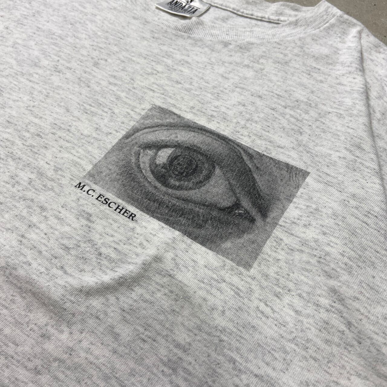 90年代 USA製 M.C.ESCHER EYE エッシャー 眼 アート バックプリントT