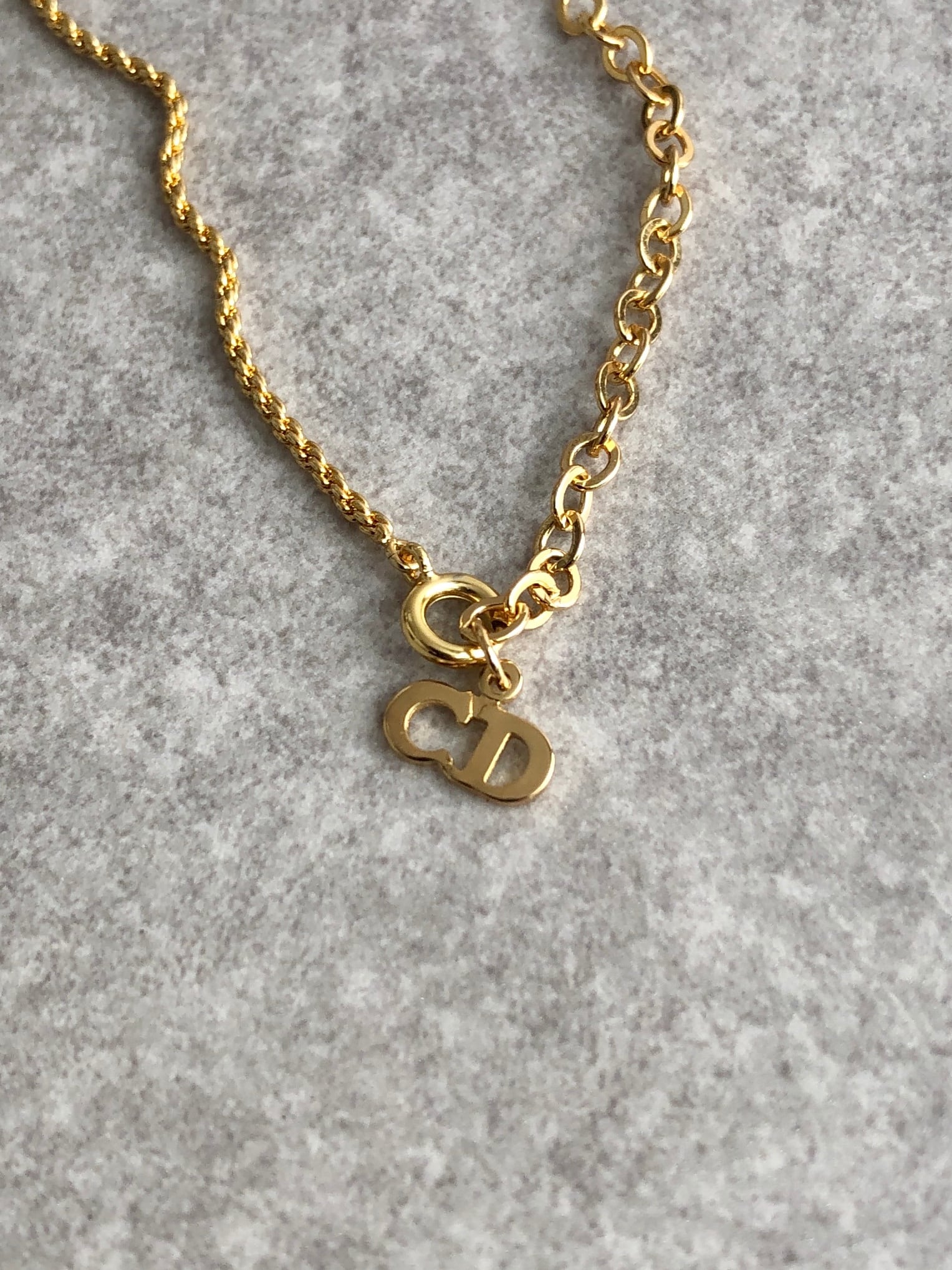 Christian Dior クリスチャン ディオール ネックレス ゴールド CDロゴ