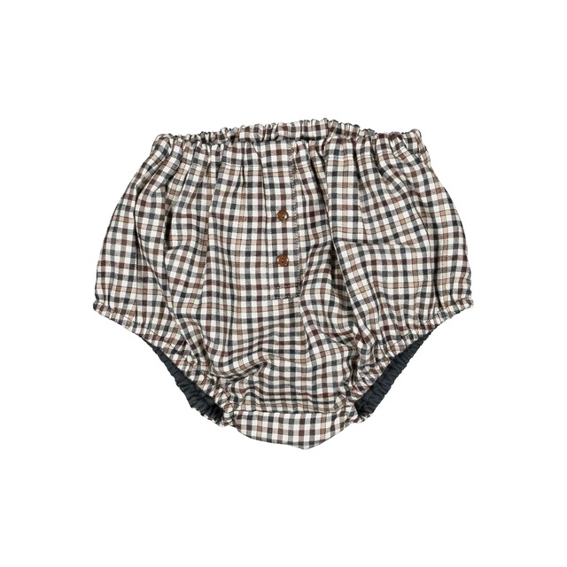 ご予約【MaisonMarelle】送料無料Bloomer CHAILLOT - gingham beige&gray