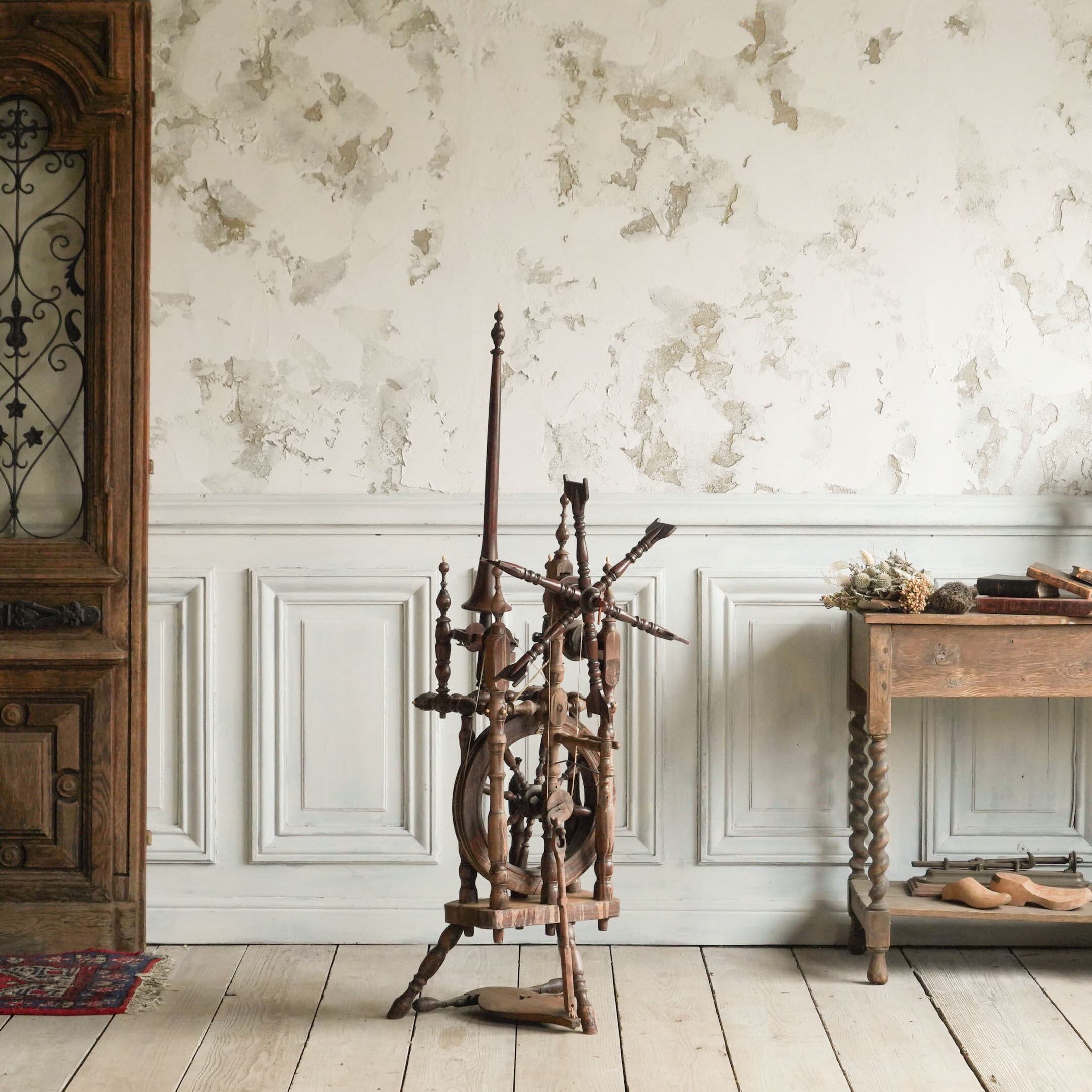 糸より機/糸巻き/1850年代/フランス家具/アンティーク/オーク材/ディスプレイ/空間装飾/非日常