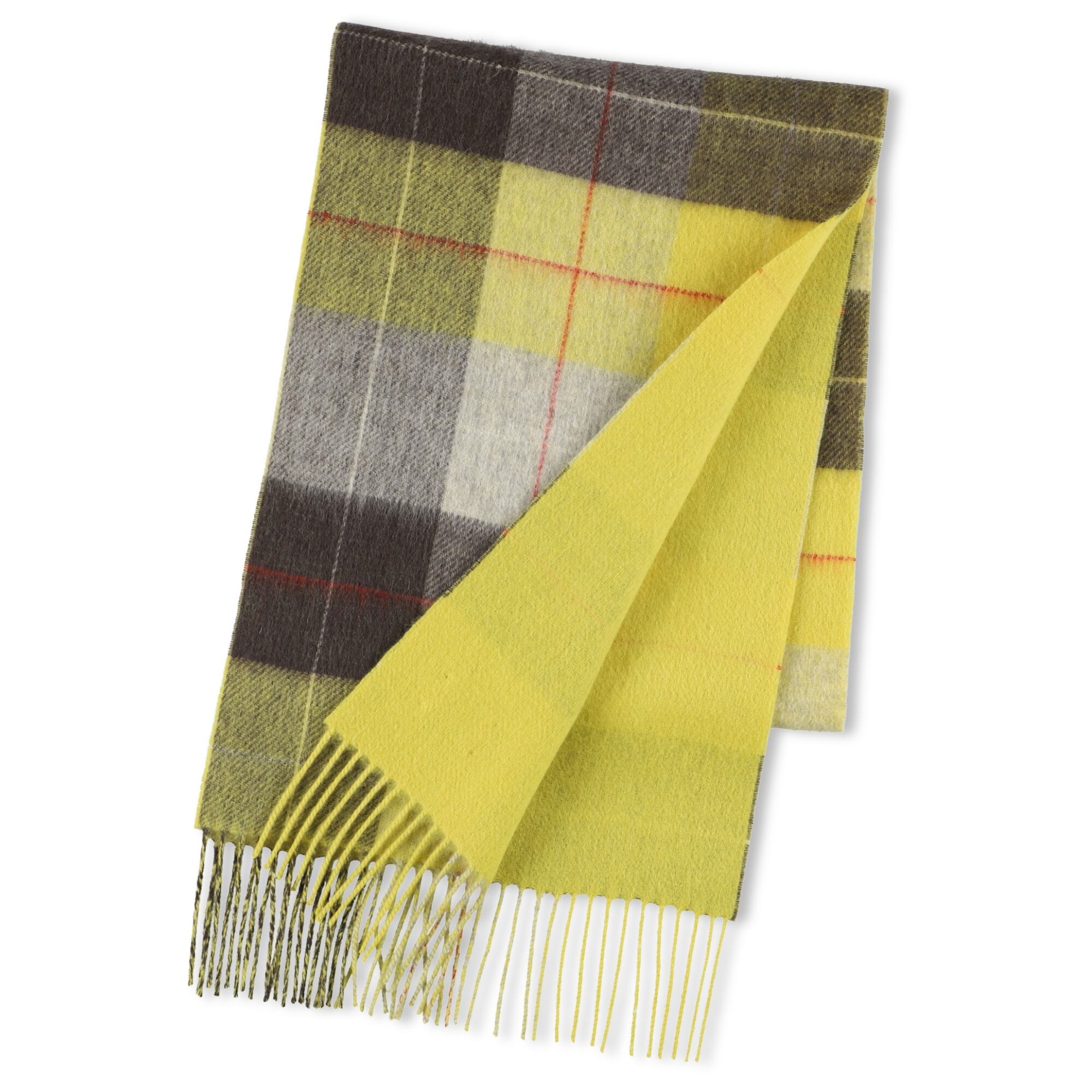 Elensia】カシミヤブレンドチェックマフラー <イエロー> | Elensia