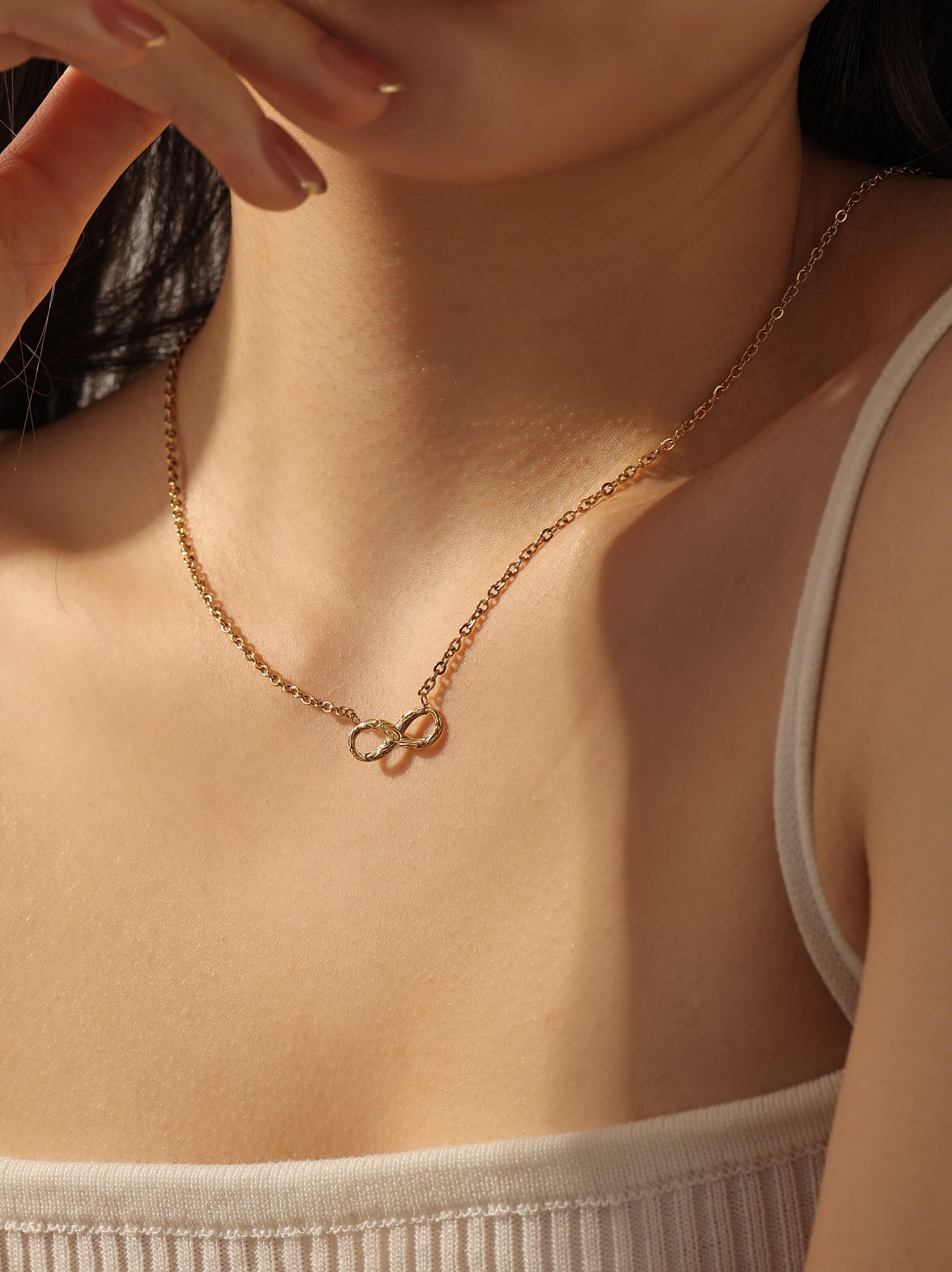 316L hawaiian infinity necklace #n22 ☆ | rani
