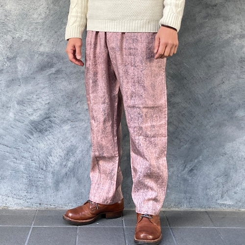 【SALE】着物リメイクパンツ - kimono elastic waist pants