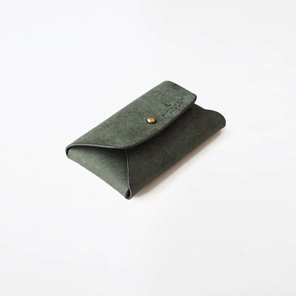 しきりの色が選べる 名刺入れ【グリーン】 | 革製品ブランド