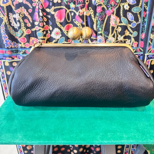 国産 レザー 牛革 ブラック Lサイズ ラウンド