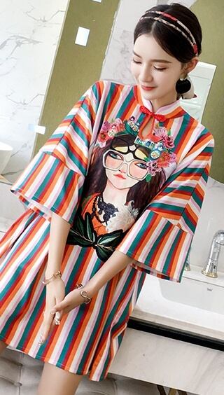 チャイナカラー ミニワンピース チャイナドレス キャンディカラー
