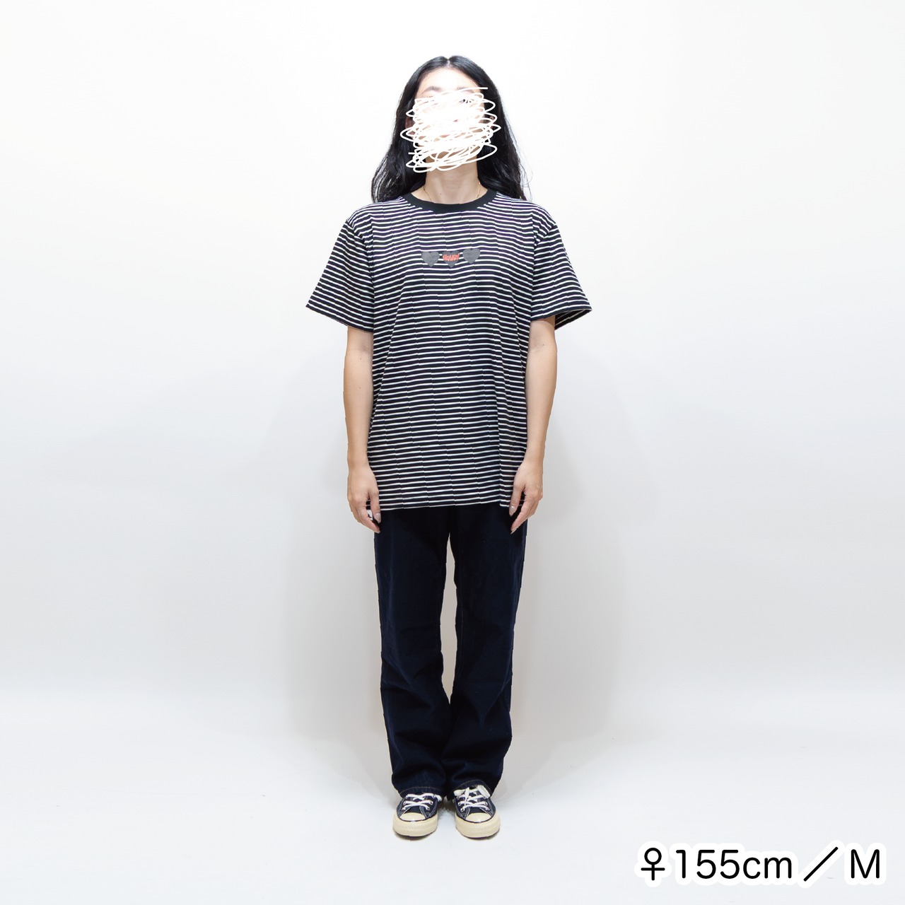 HOWDY Border TEE [ホワイト×ブラック]