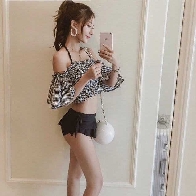 ダーリッチ ギンガムチェックフリルビキニ darich ギンガムチェック