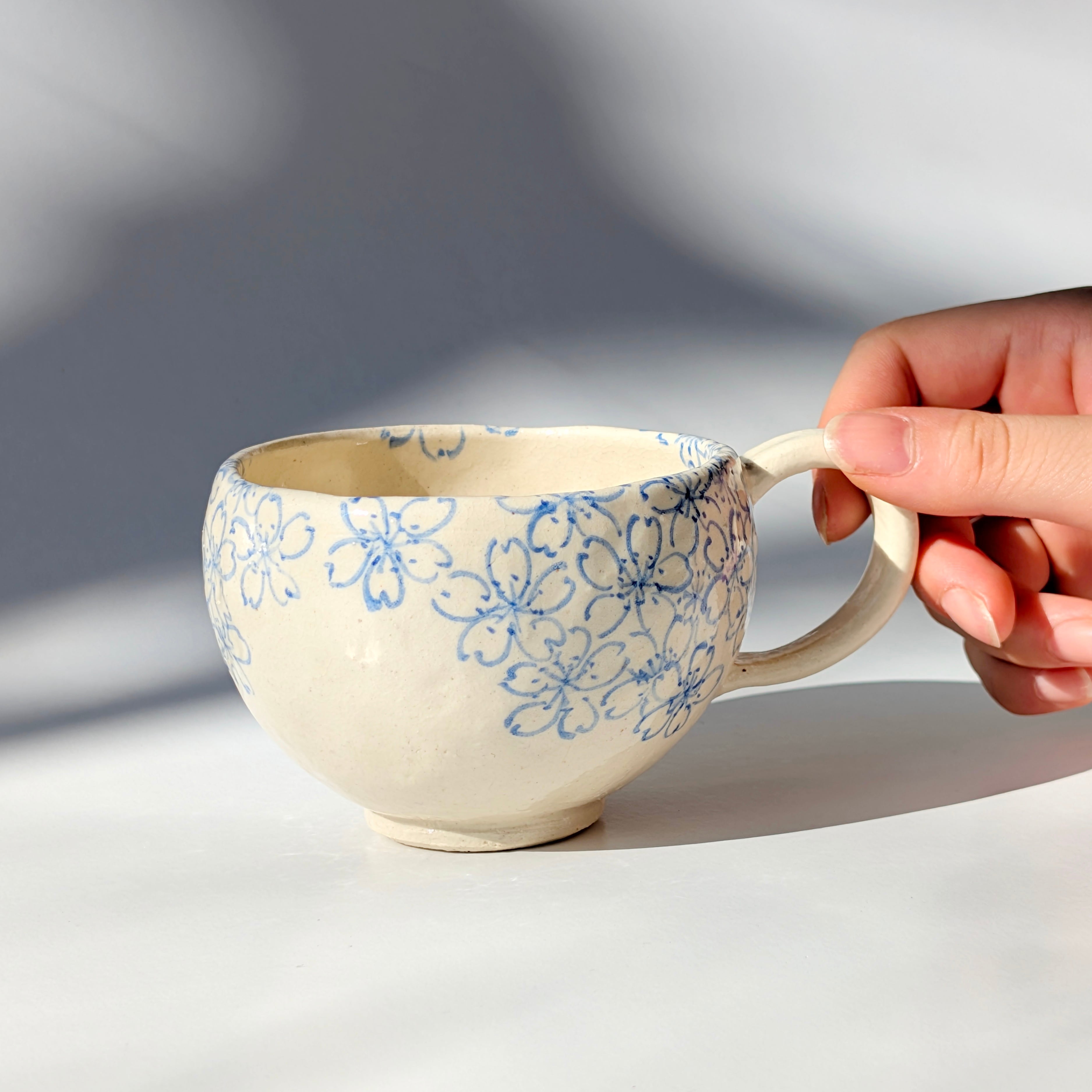 ☆即納可能☆ コーヒーカップ 桜 手びねり | しののめラボ